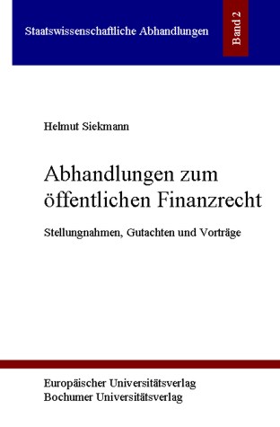 Abhandlungen zum öffentlichen Finanzrecht